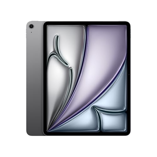 Apple iPad Air 13' mit M3 Chip: Apple Intelligence, Liquid Retina Display, 128 GB, 12 MP Frontkamera/Rückkamera, WLAN 6E, Touch ID, Batterie für den ganzen Tag – Space Grau