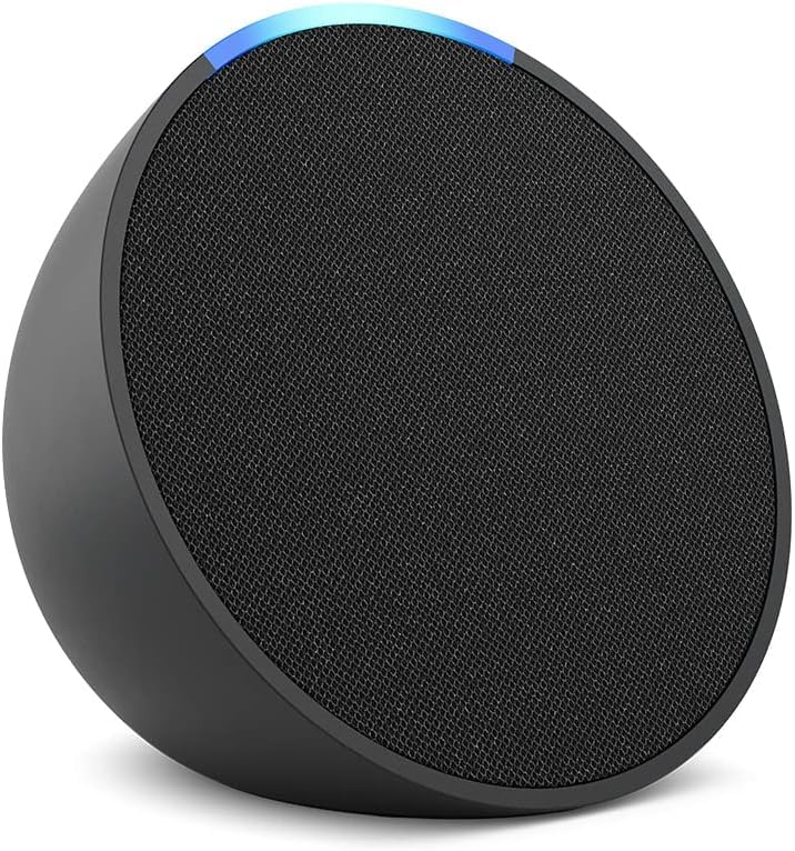 Zertifiziert und generalüberholt Echo Pop | Kompakter und smarter Bluetooth-Lautsprecher mit vollem Klang und Alexa | Anthrazit